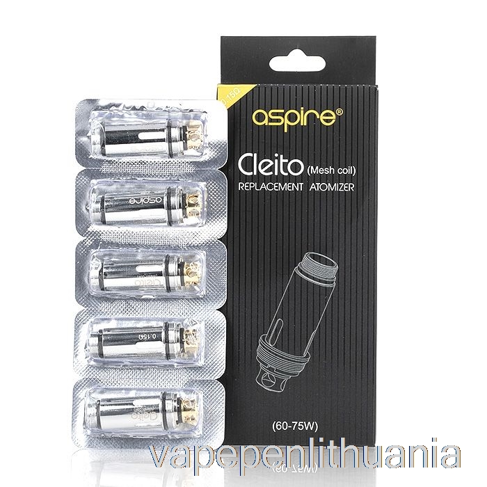 Aspire Cleito Pakeitimo Ritės 0.4ohm Ss316l Coils Vape Skystis